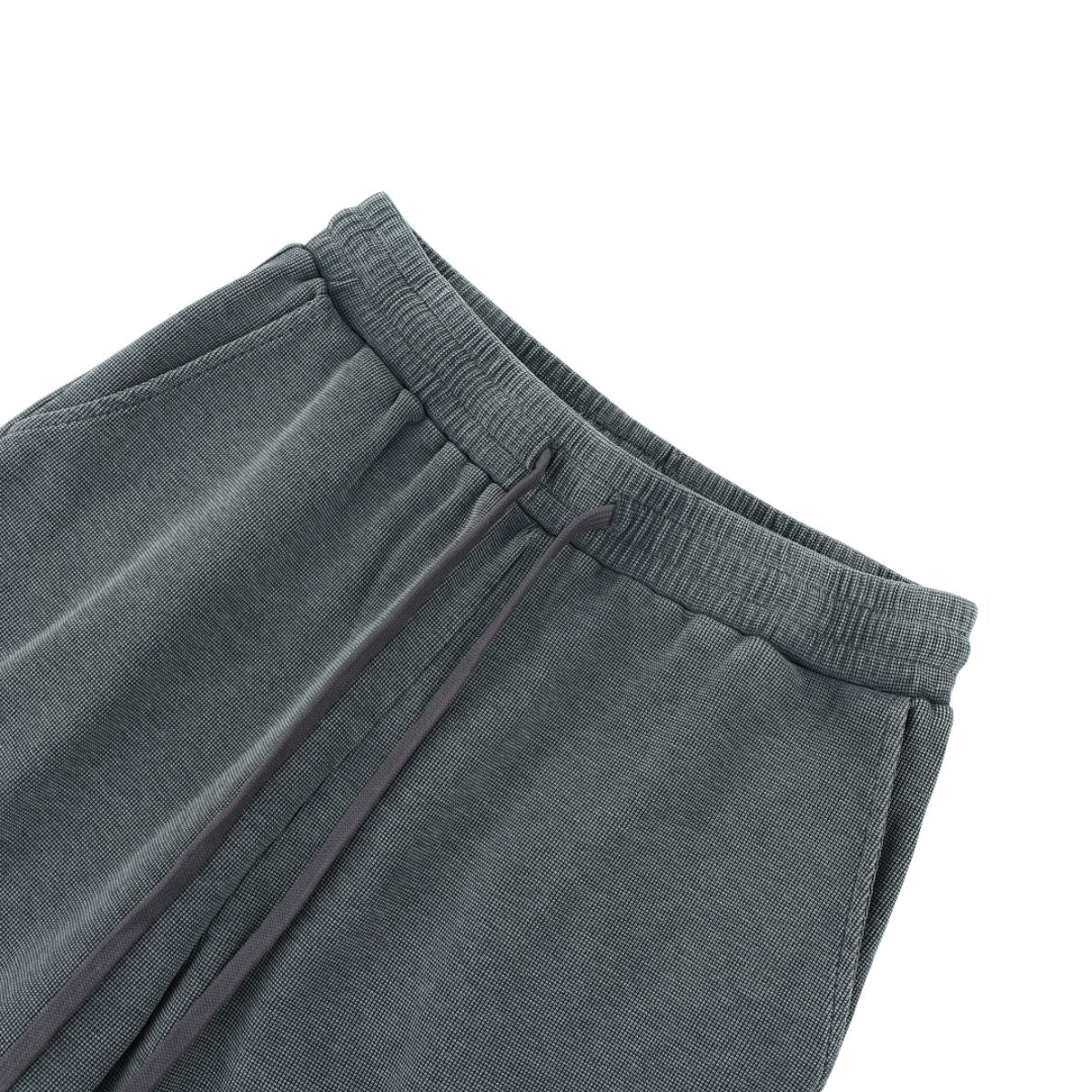 Waffle Texture Relaxed Fit Casual Pants