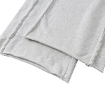 Relaxed Raw Hem Puddle Pants
