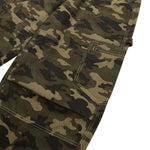 Camouflage Curved‑Blade Cargo Pants