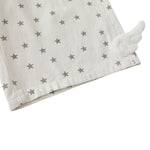 Washed Star Print Wing Detail Relaxed Wide-Leg Cropped Denim Pants