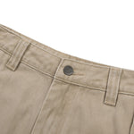 Seam‑Detail Wide‑Leg Twill Pants