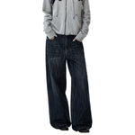 Vintage Slub Denim Wide Leg Jeans
