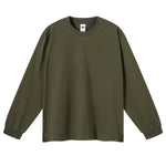 Solid Loose Fit Side Split Hem Long Sleeve T-Shirt