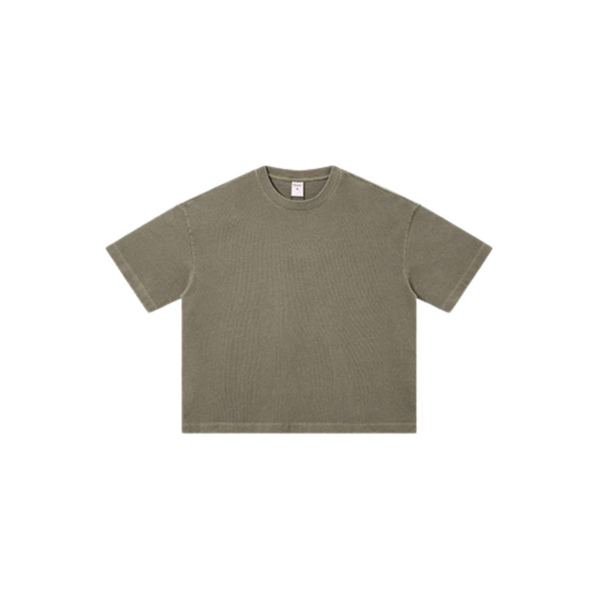 Camiseta destructiva de peso pesado con borde crudo de 10 oz