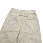 Marble Print Loose Straight Trousers