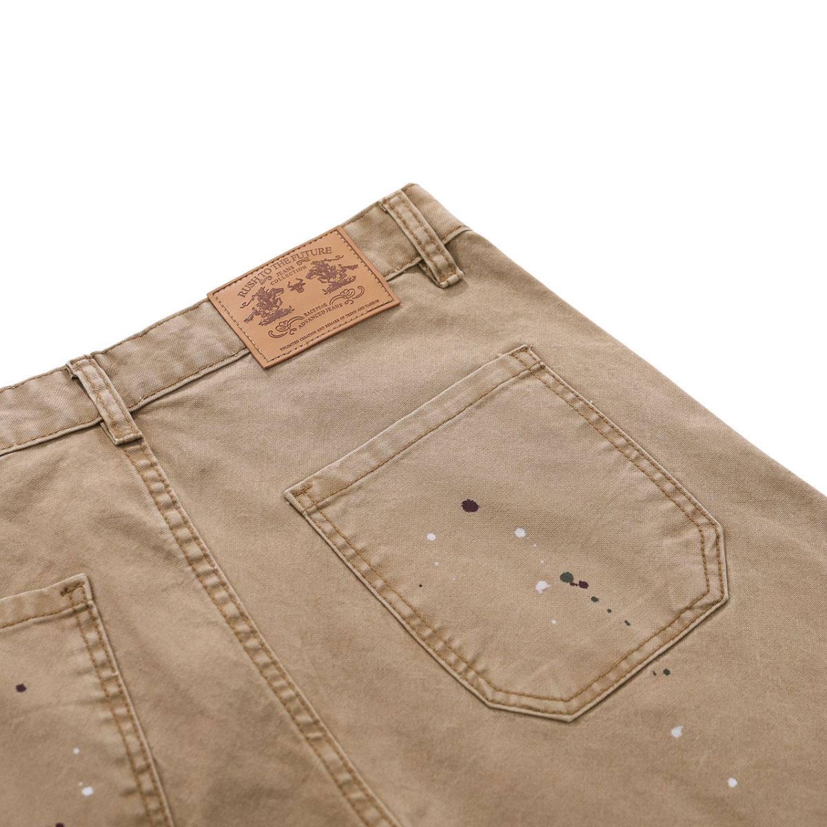 Vintage Washed Distressed Utility Straight Leg Pants