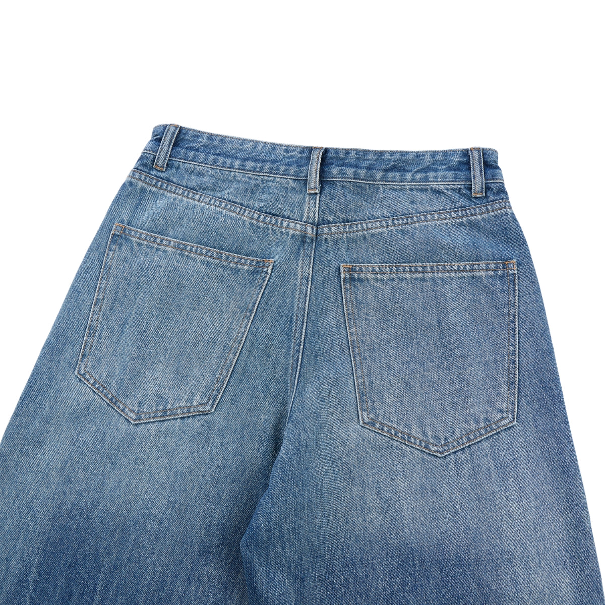 Retro Wash Ripped Wide Leg Denim Jeans