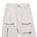 Stretch Zip Hem Utility Bootcut Jeans