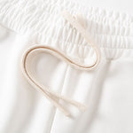 Contrast Side Spliced Zipper Draping Wide‑Leg Athletic Pants