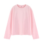 Spray Wash Cotton Relaxed Fit Long Sleeve Tee