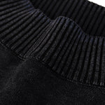 Vintage Snow Wash Cropped Cotton Knit Sweater