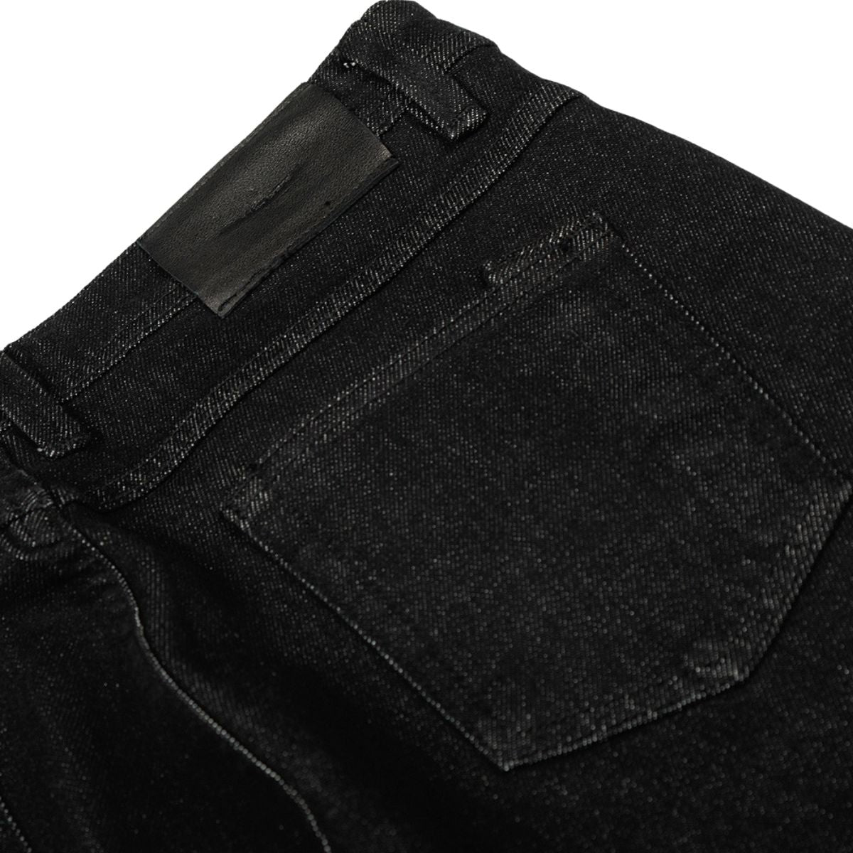 Men's Raw Denim Flare Straight Pants Clean Fit Minimal Street