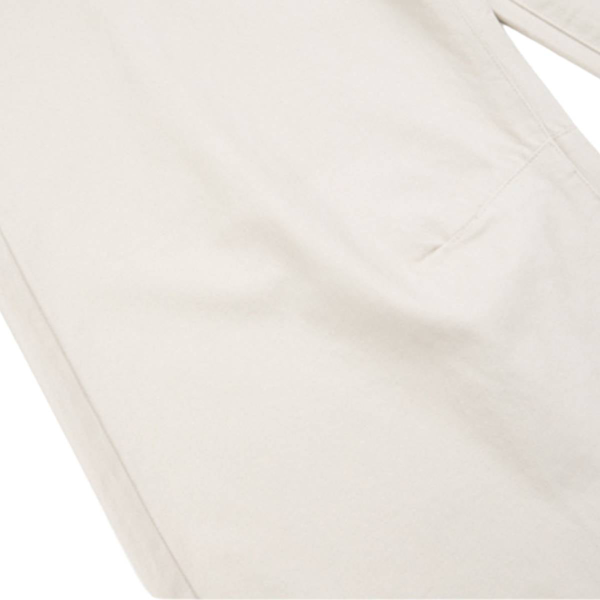 Pantalones de algodón con pierna ancha y color liso