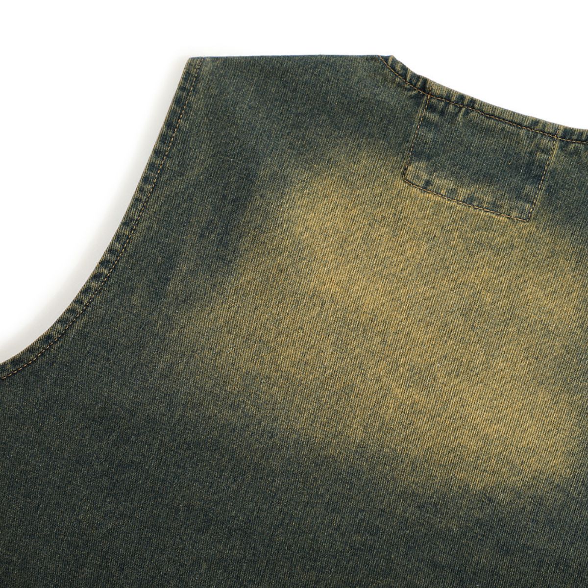 Relaxed Washed Denim Tactical Vest