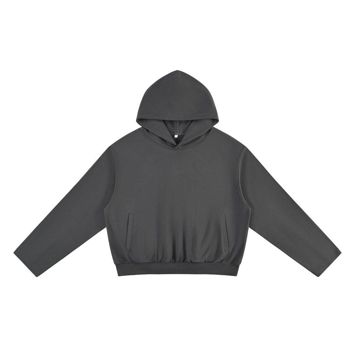 Boxy Streetwear Straight‑Sleeve French Terry Hoodie