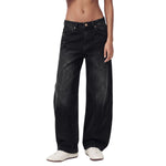 Vintage Distressed Gradient Wide Leg Jeans