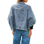 Women's Loose Cropped Denim Jacket