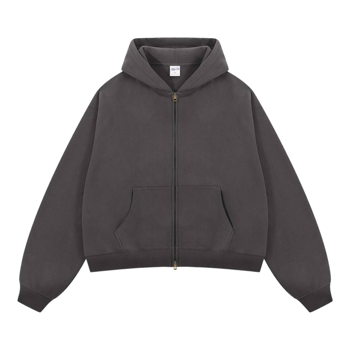 Dual Zipper Fleece Hooded Streetwear Hoodie