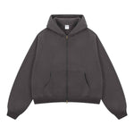 Dual Zipper Fleece Hooded Streetwear Hoodie