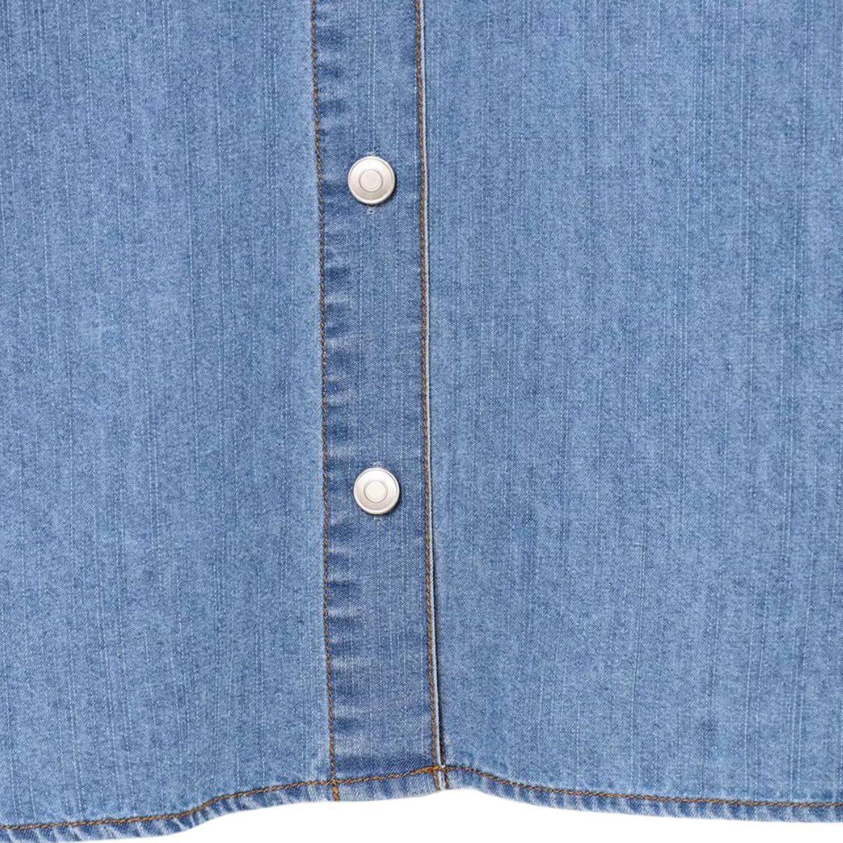 Vestido midi vaquero sin mangas con botones y aberturas en la parte delantera