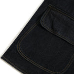 Unisex Black Zip-Up Denim Vest