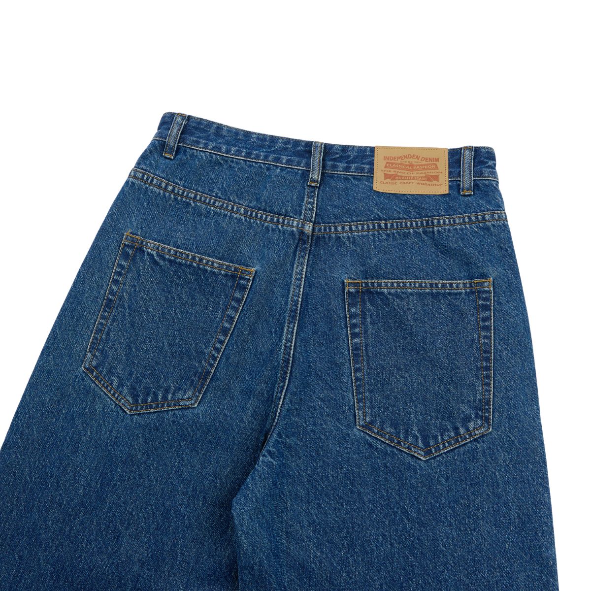Old Money Style Dark Blue Straight‑Leg Vintage Denim Jeans