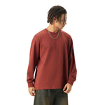 Solid Loose Fit Long-Sleeve Cotton T-Shirt 305gsm