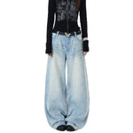 Vintage Star Embellished Wide Leg Jeans