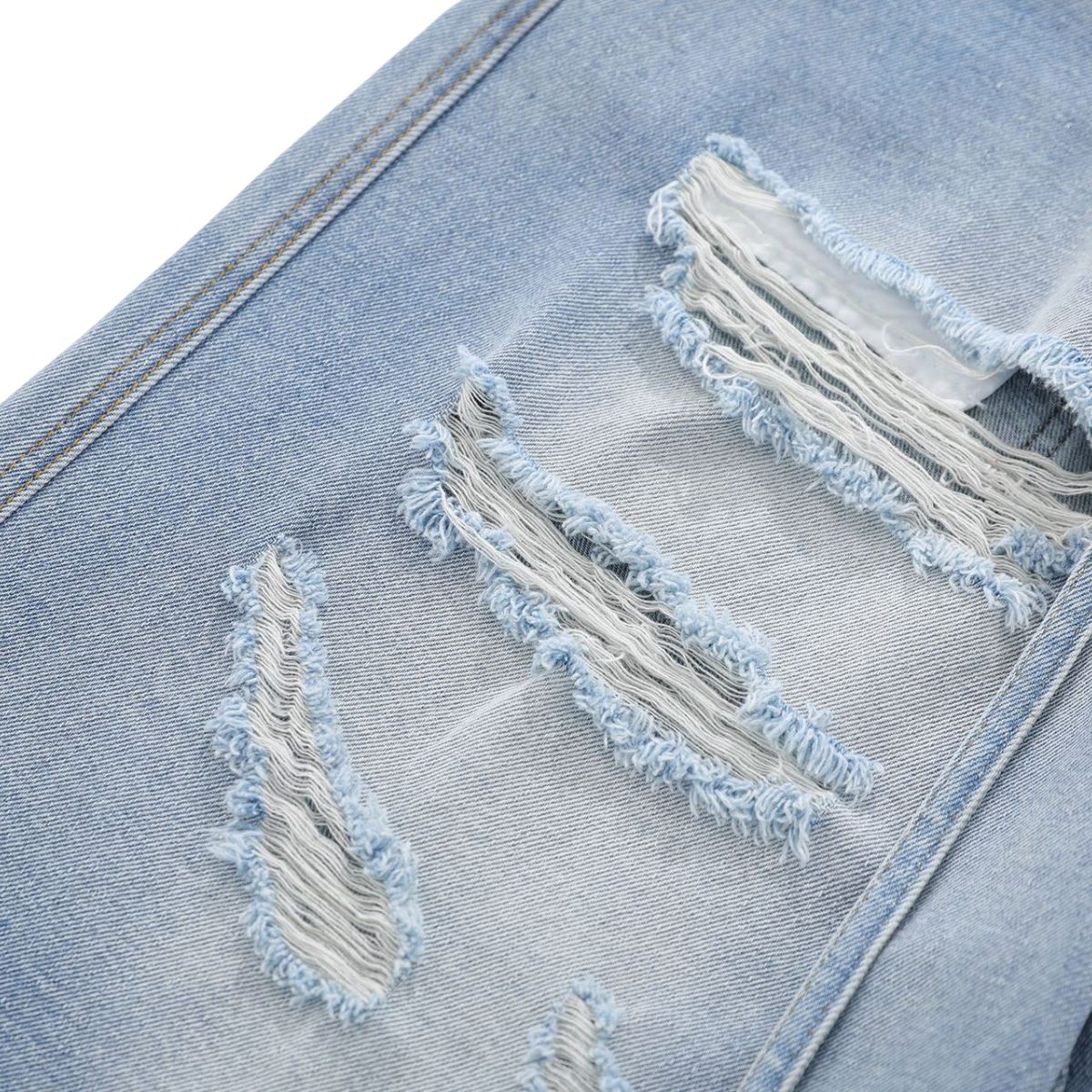 Vintage Distressed Baggy Denim Bermuda Shorts