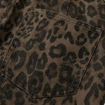Vintage Leopard Print Loose Straight Leg Cargo Pants