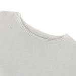 Loose Crew Neck Raw Edge Washed Sweatshirt