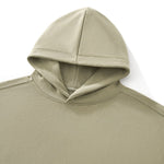 Hooded Terry Sweatshirt With Stacked Ruched Cuffs