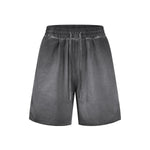 Reverse-Dyed Distressed Raw Edge Shorts