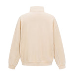 Distressed Wash Comfort Zip Pullover Sweatshirt