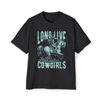 Cowgirl On Galloping Horse Graphic Tee-INNBLAC Fashion Apparel