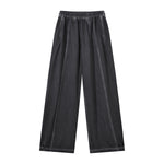 Heavy Wash Vintage Distressed Mesh Straight Pants