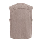 Raw Edge Distressed Studded Sleeveless Tee