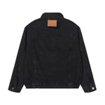 Zip-Up Washed Denim Jacket