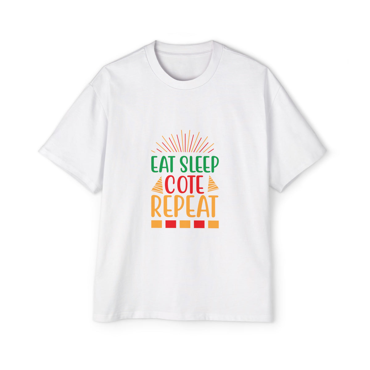 Eat Sleep Cote Repeat Graphic Tee-INNBLAC Fashion Apparel