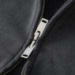 Unisex Full-Zip Fleece Layered Hood Hoodie