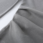 Ruched Fitted Long Sleeve Hoodie Top