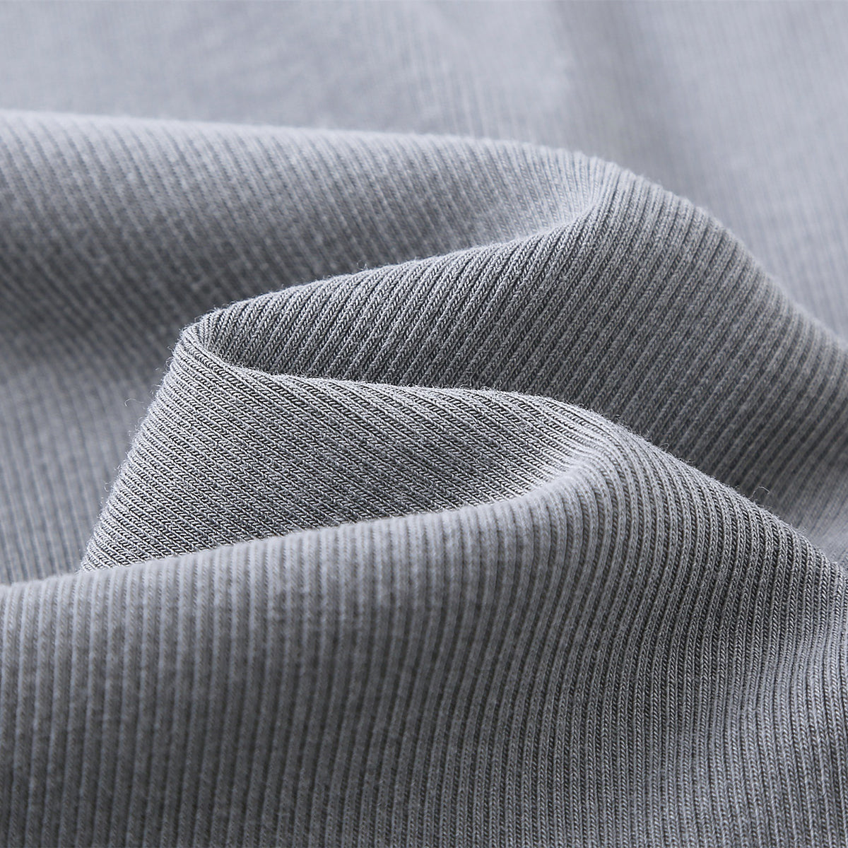 Crew-Neck Long Sleeve Ribbed Top