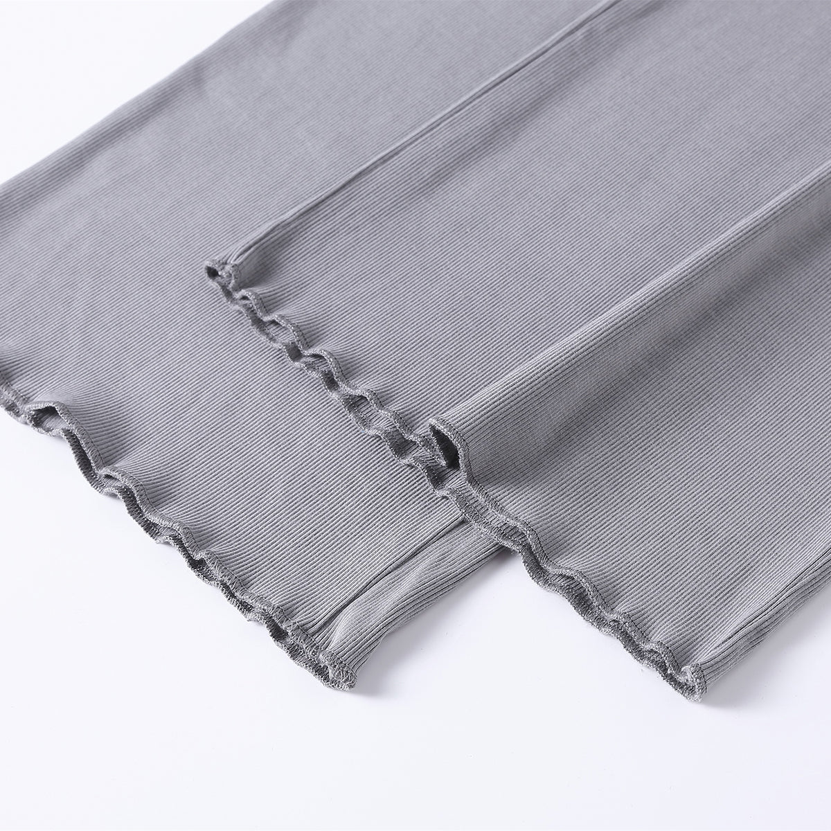 Women's Relaxed Straight Leg Ribbed Trousers