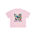 Butterfly & Flowers Slogan Graphic Tee-INNBLAC Fashion Apparel
