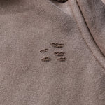 Front-Zip Raw Edge Ripped Hoodie