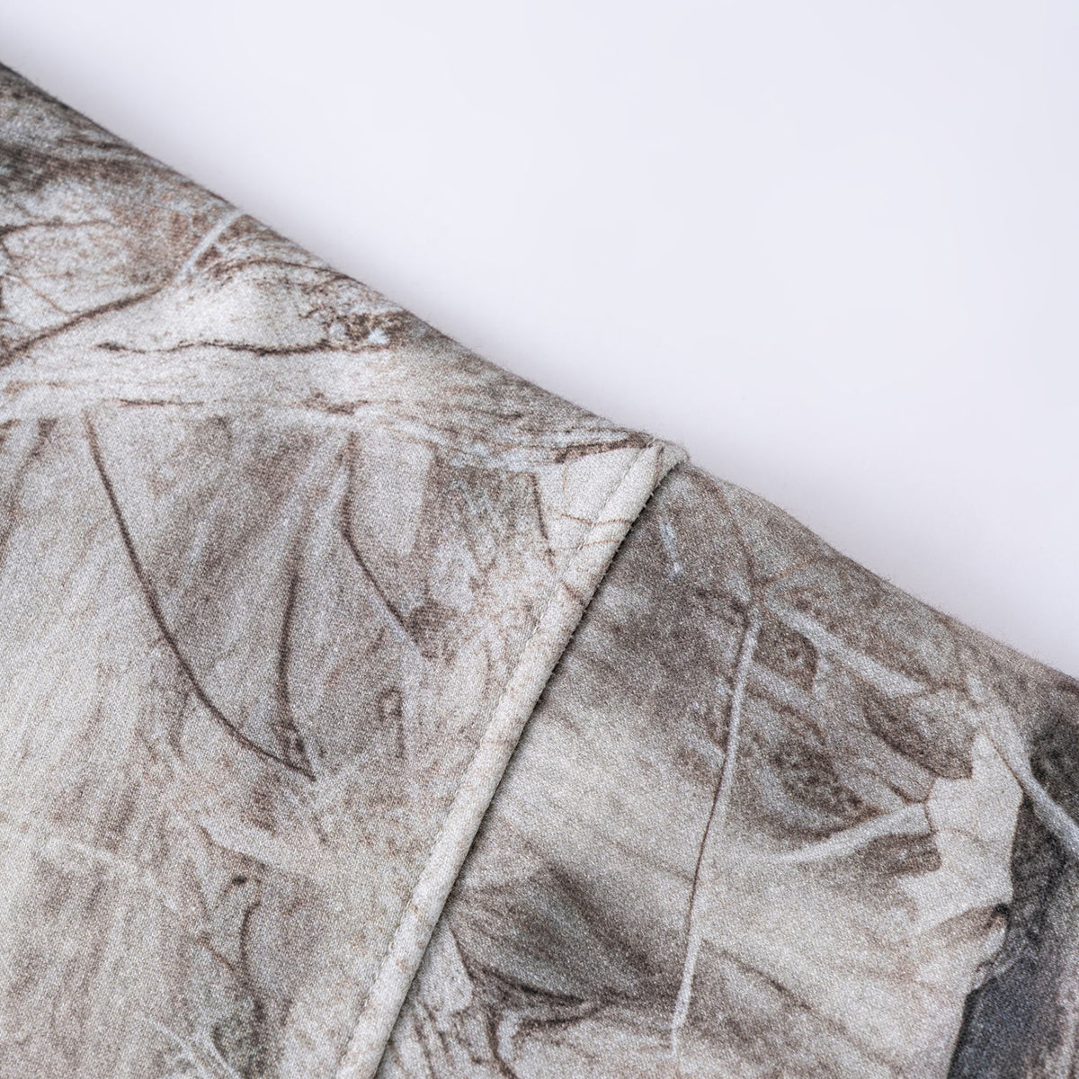 Double-Slider Zipper Branch Camouflage Fleece Hoodie