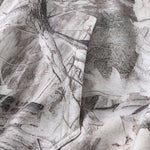 Double-Slider Zipper Branch Camouflage Fleece Hoodie