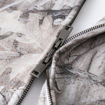 Double-Slider Zipper Branch Camouflage Fleece Hoodie