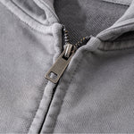Heavyweight Washed Cotton Zip-Up Hoodie