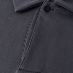 Relaxed Fit Solid Color Polo Neck Sweatshirt